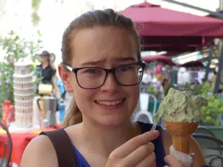 Madeline Overwhelmed with Ice Cream Melting