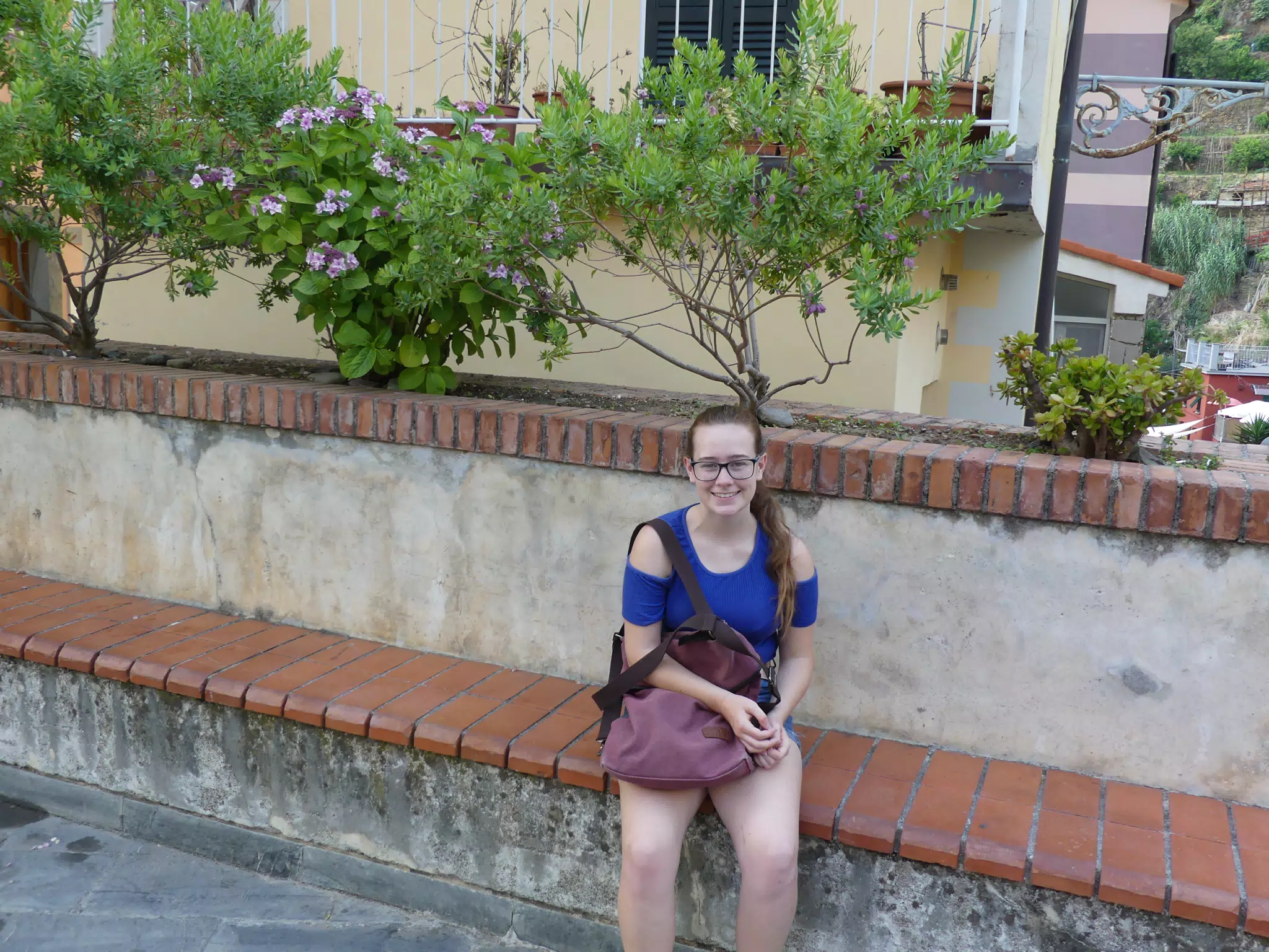 Madeline Sitting on Bench
