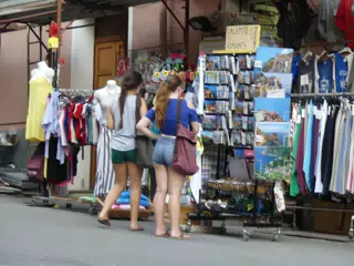 The Girls Shopping for Souvenirs in the Cinque Terre
