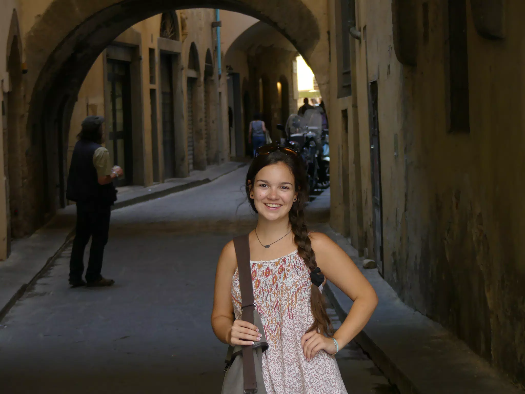 Emily on Street in Florence