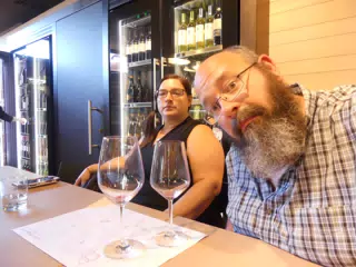 Dominica and Scott at the Cianti Wine Tasting