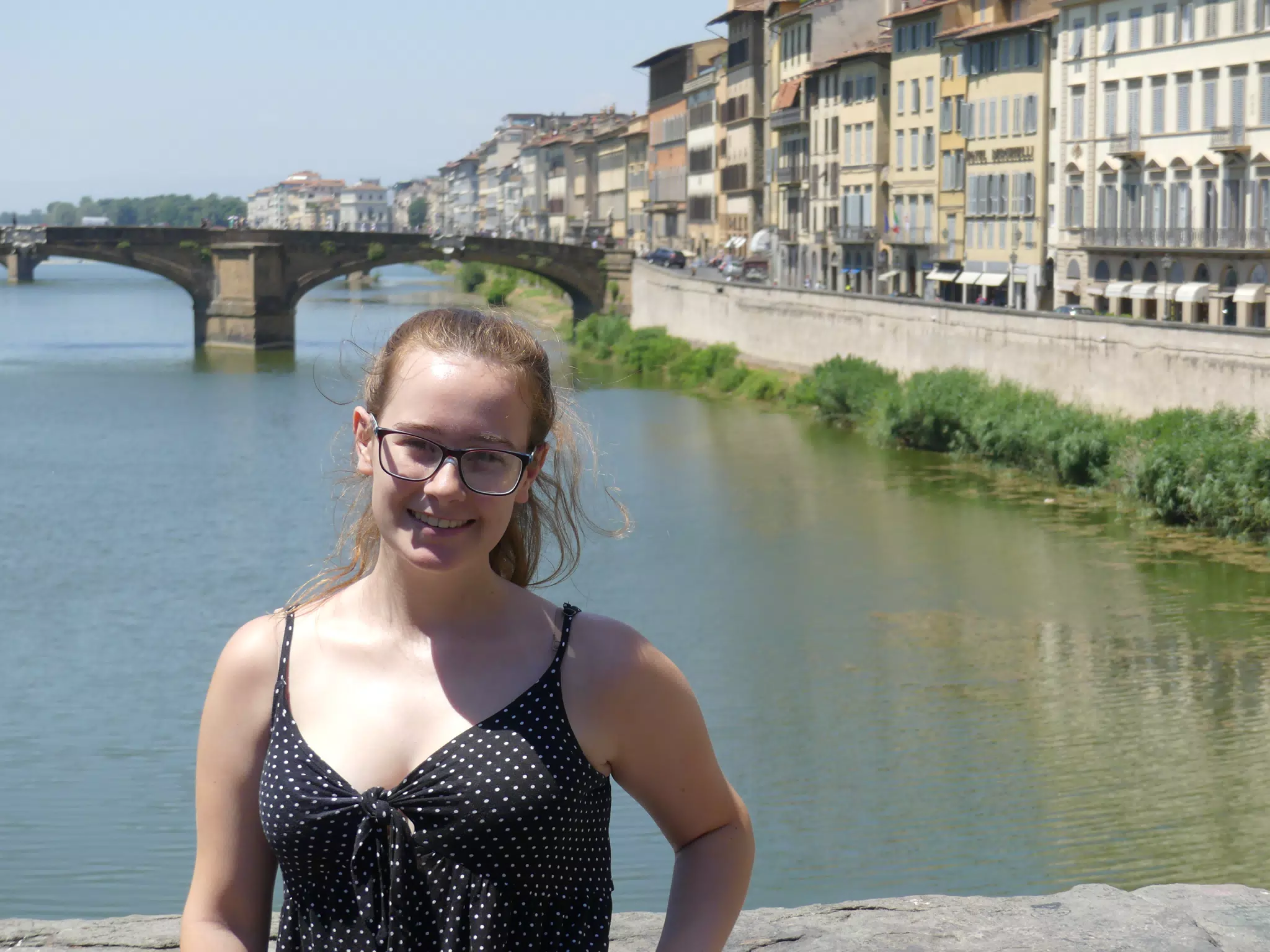 Madeline on Bridge in Firenze