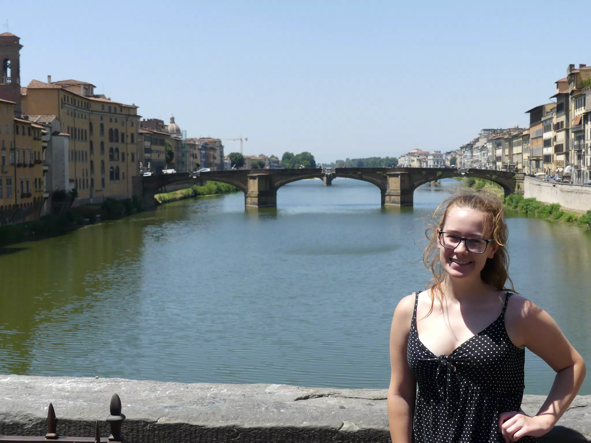Madeline on Bridge in Florence