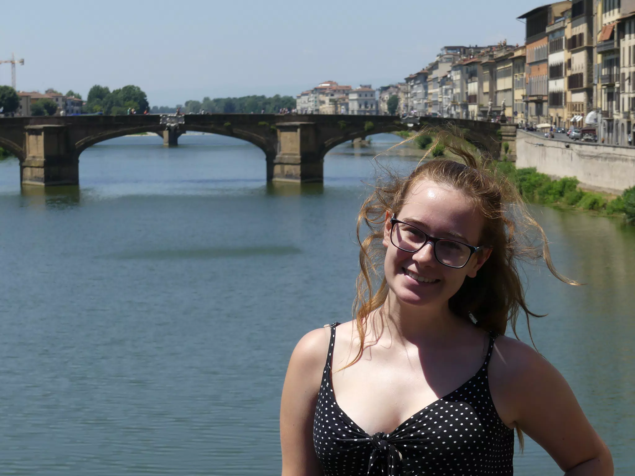 Madeline on Bridge in Florence, Italy