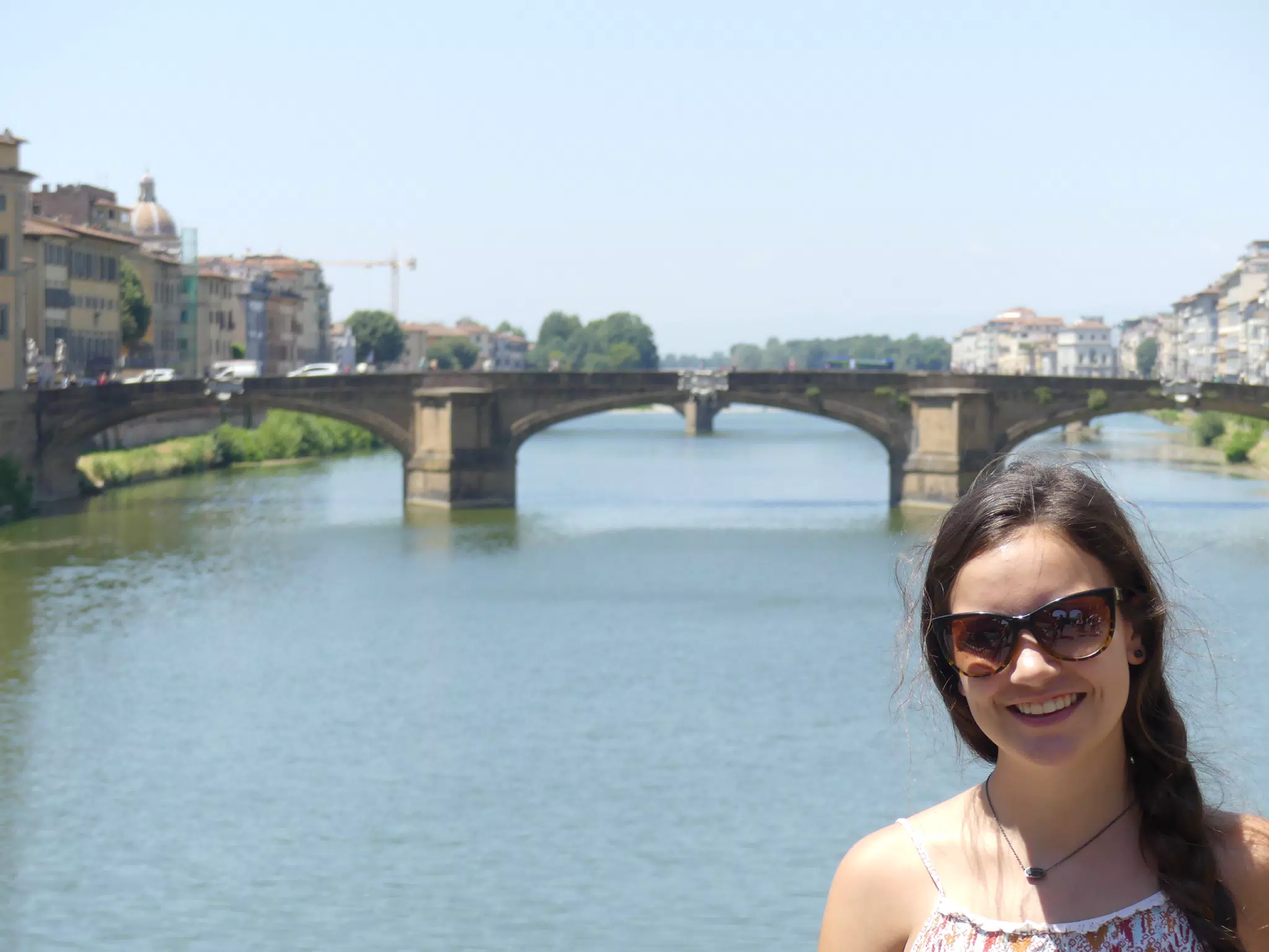 Emily on Bridge in Firenze, Italia