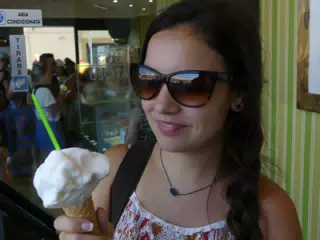Emily with Gelato