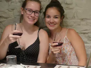 The Girls with Wine in Florence