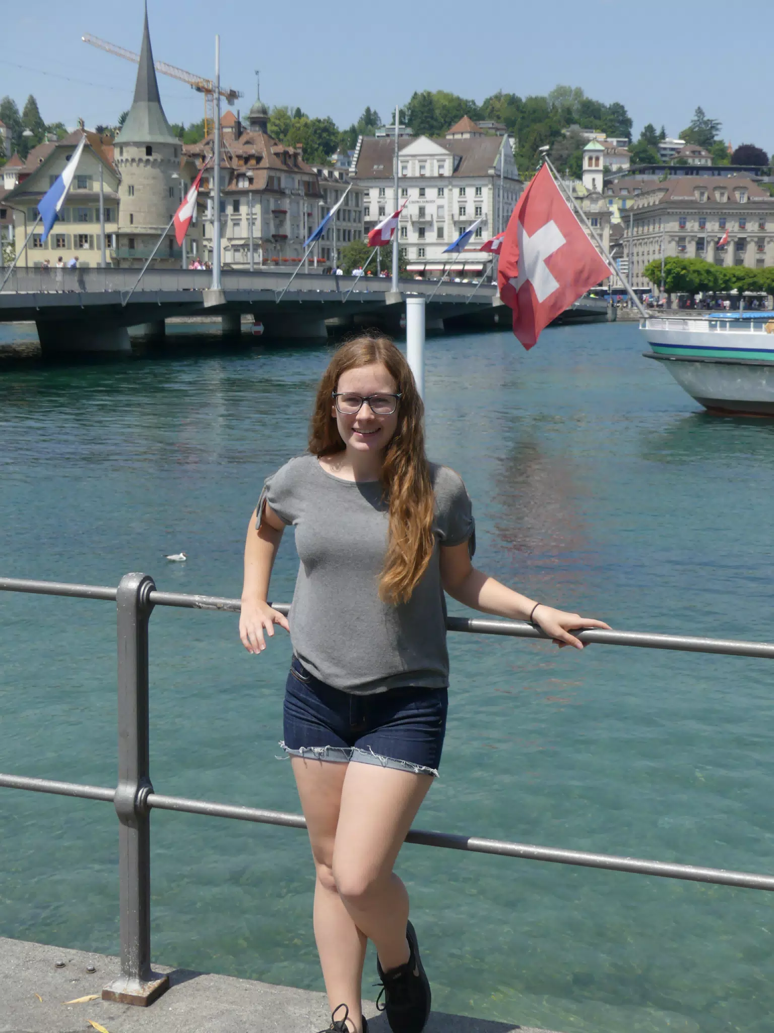 Girl on Swiss Bridge