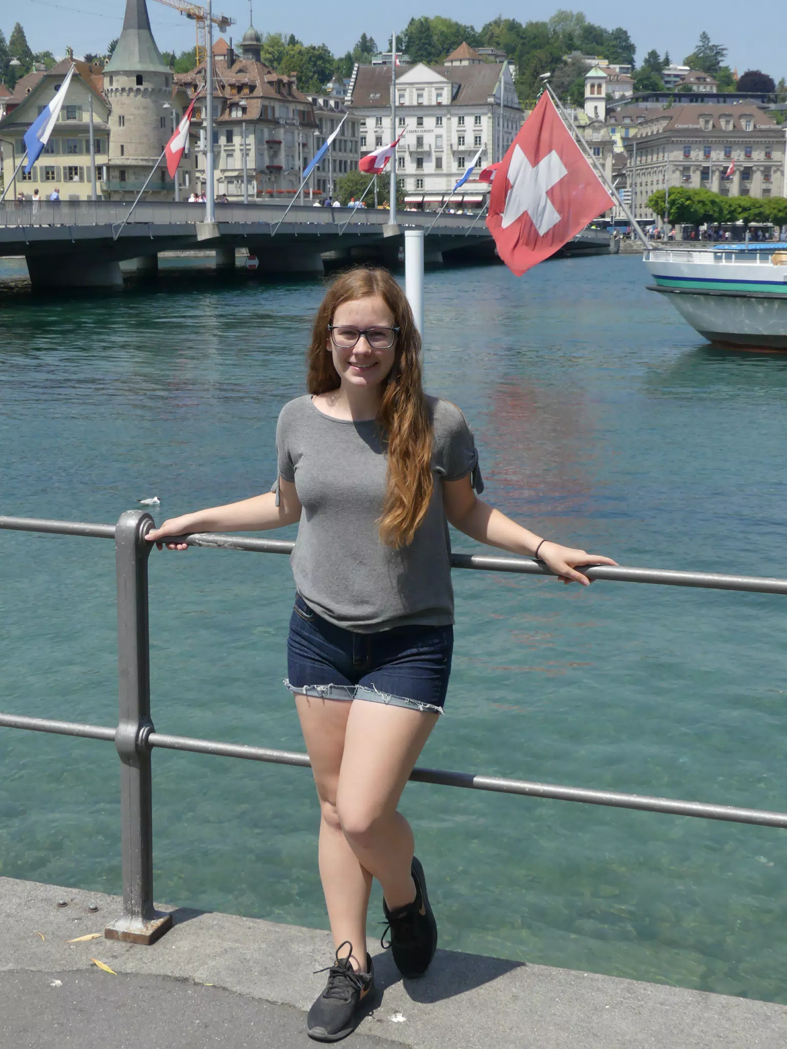 Madeline by Lake in Lucerne