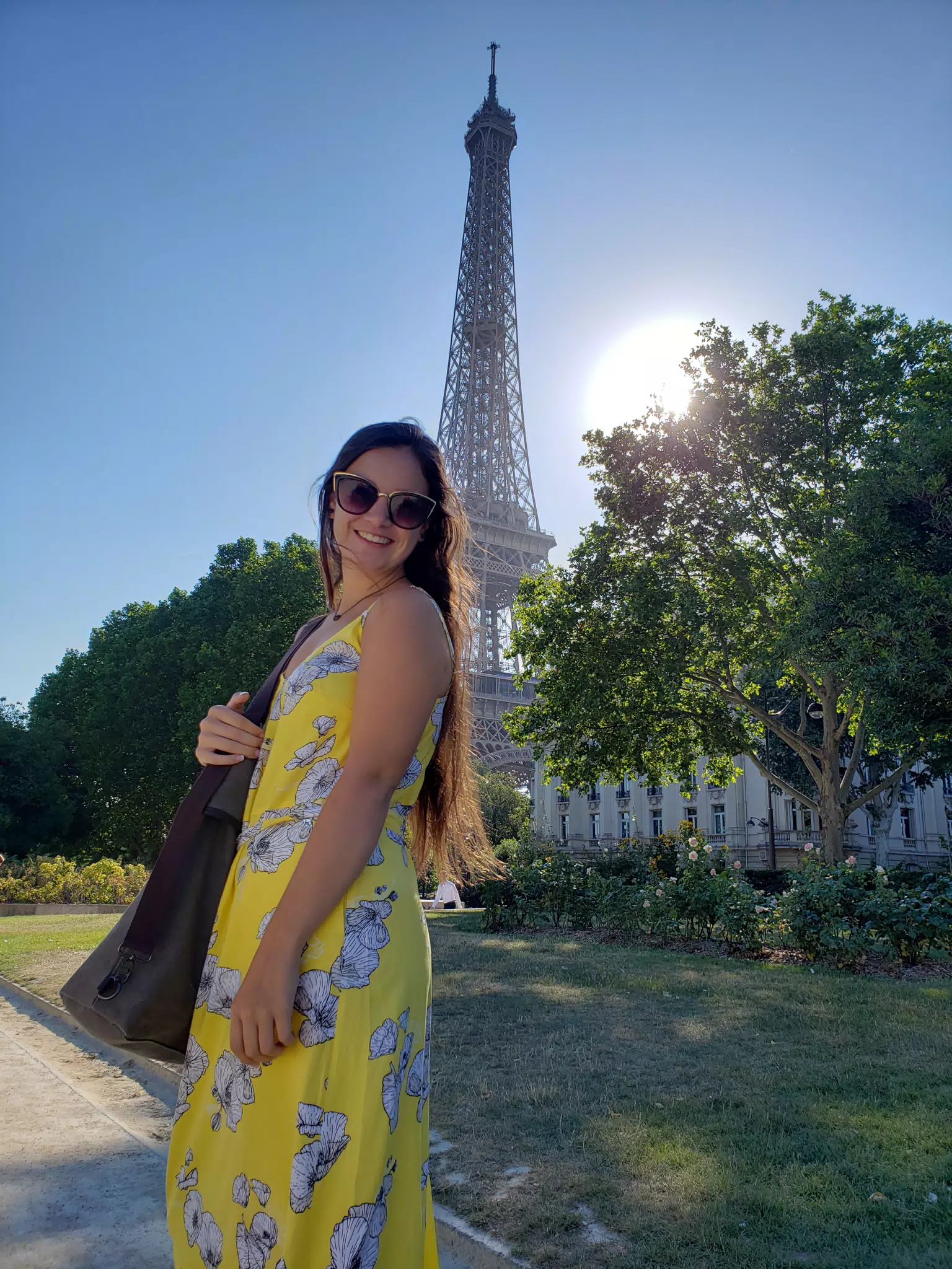 Emily on Path to the Eiffel Tower