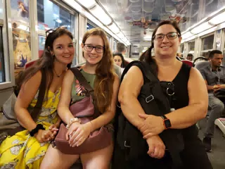 The Girls Riding the Subway in Paris