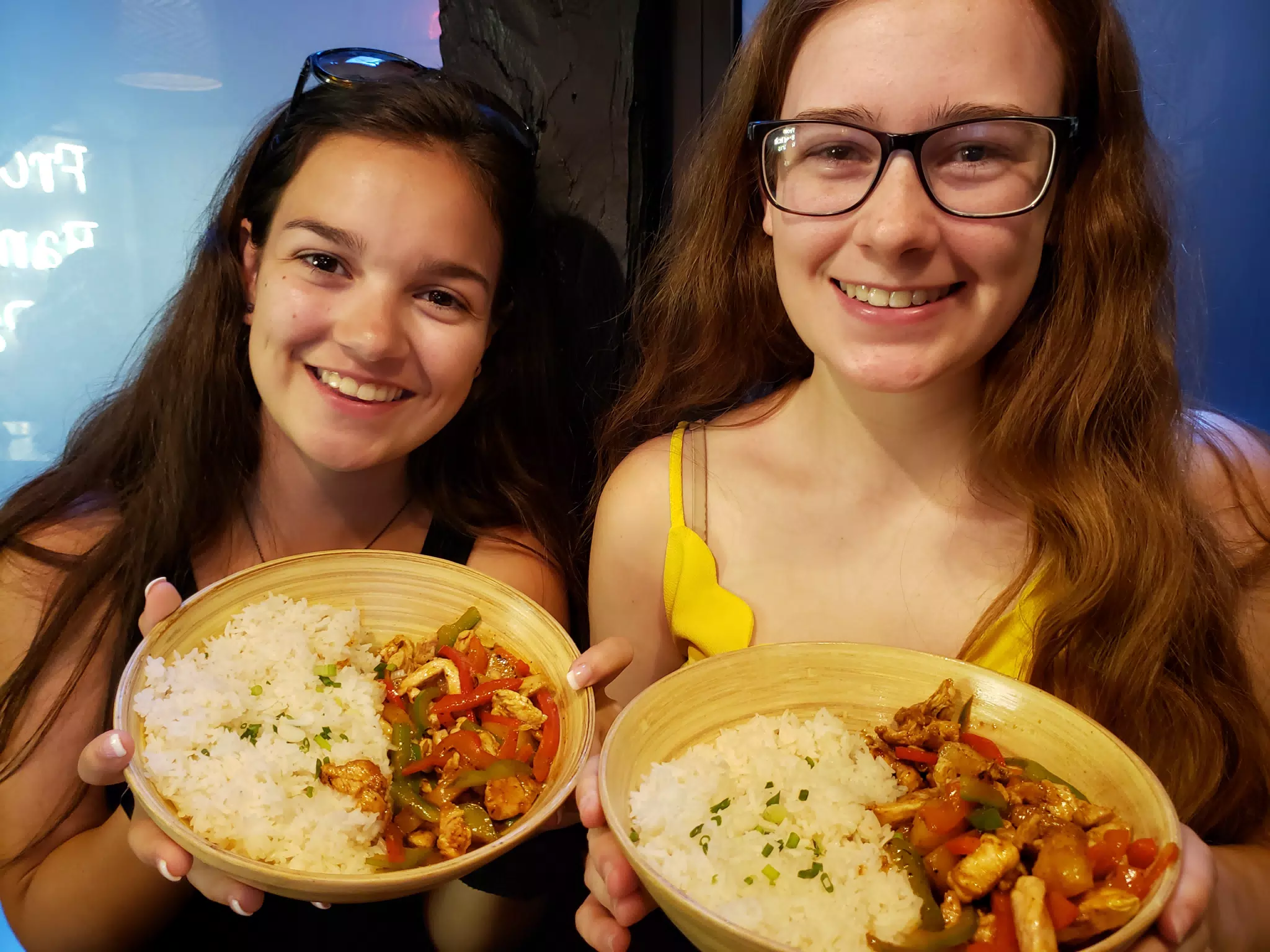 Emily & Madeline with Stir Fry in Paris