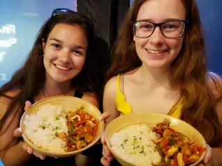 Emily & Madeline with Stir Fry in Paris