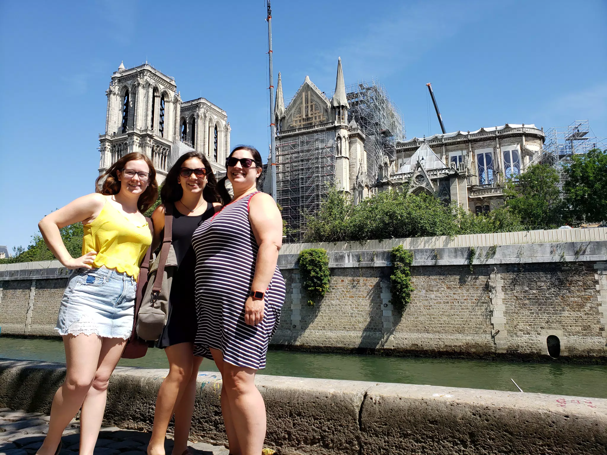 Madeline, Emily & Dominica at Notre Dame, Paris