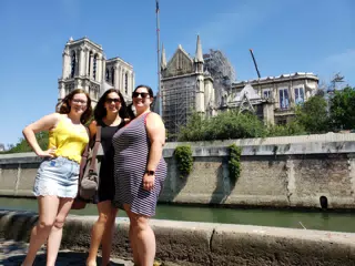 Madeline, Emily & Dominica at Notre Dame, Paris