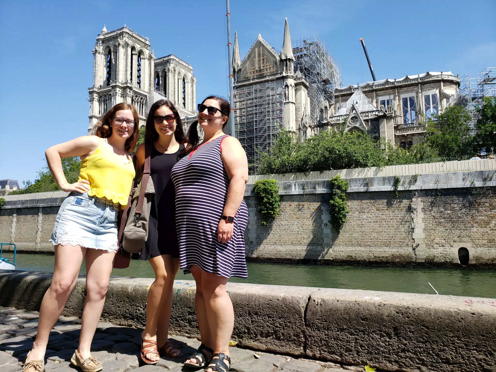 Madeline, Emily & Dominica at Notre Dame, Paris