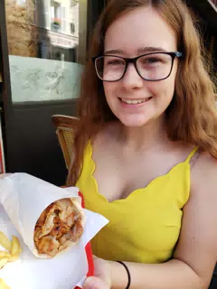 Madeline with Gyro in Paris