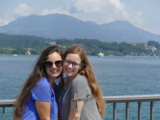 Emily & Madeline at Lake Luzern in Switzerland
