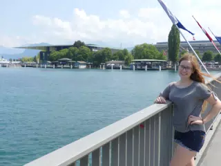 Madeline on Bridge in Lucerne