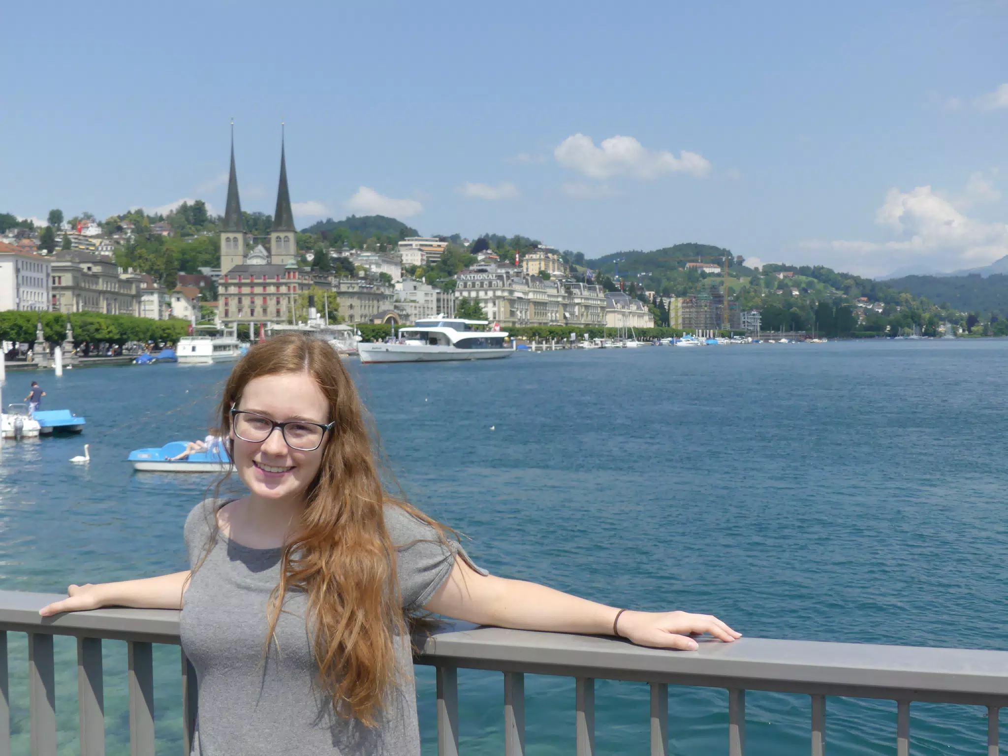 Madeline on Bridge in Luzern