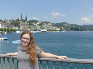 Madeline on Bridge in Luzern