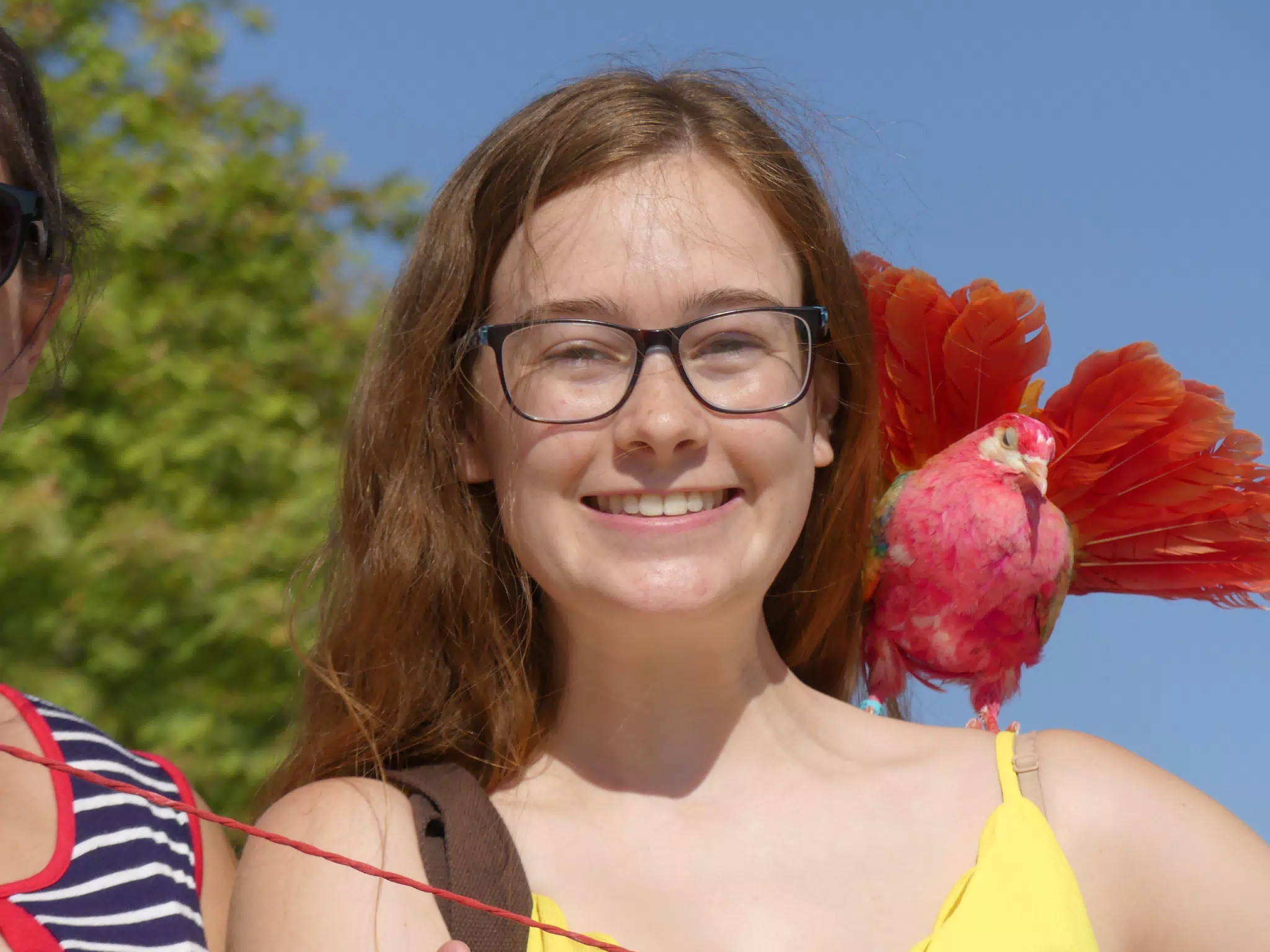 Madeline with Bird on Shoulder