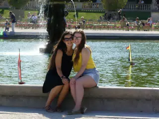 Emily and Madeline in the Park in Paris
