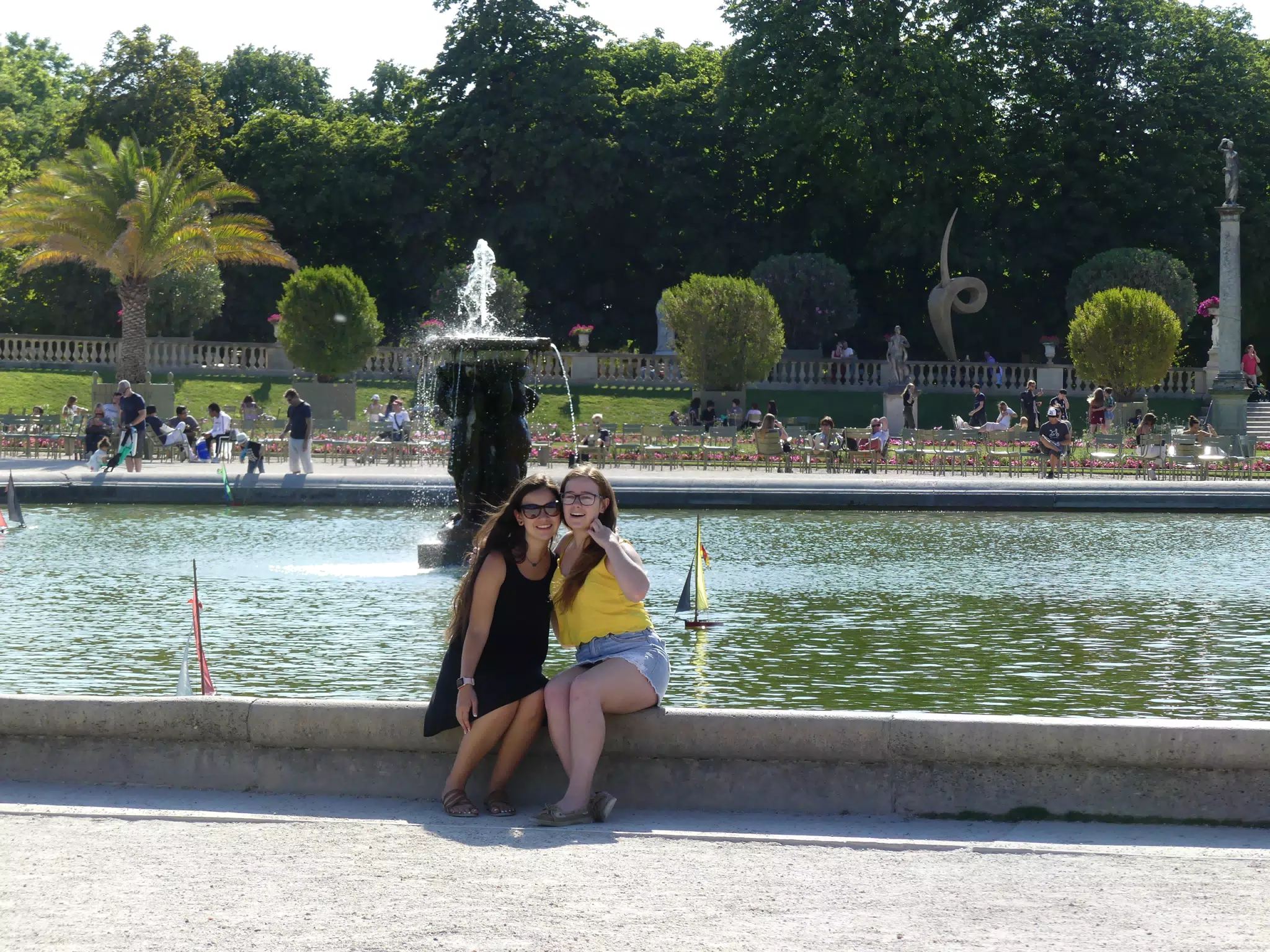 Sisters in Park in Paris