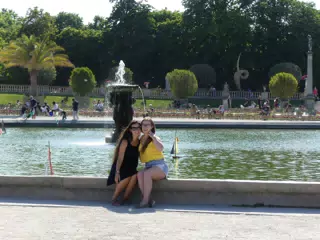 Sisters in Park in Paris