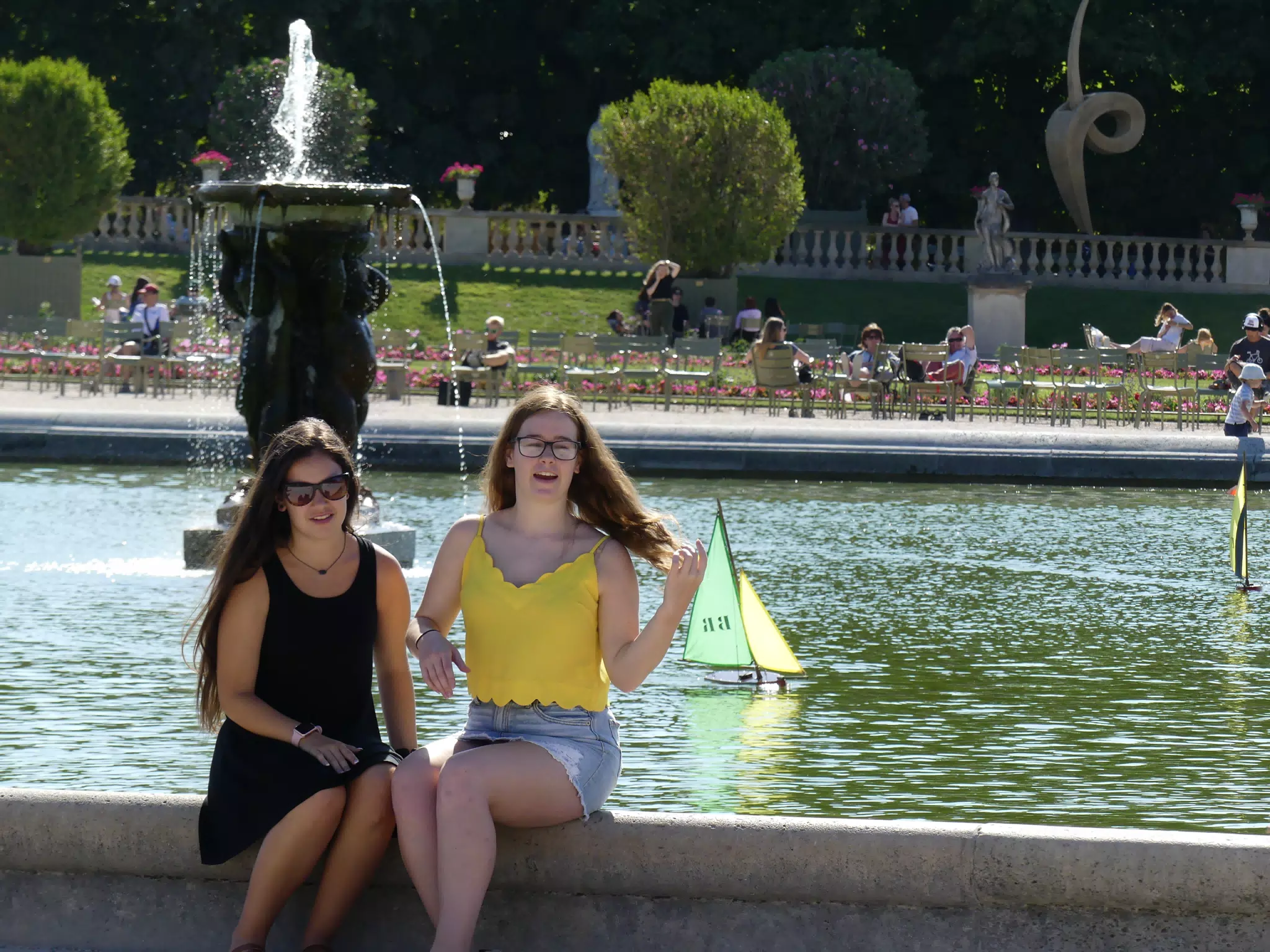 Brunettes in Paris Park