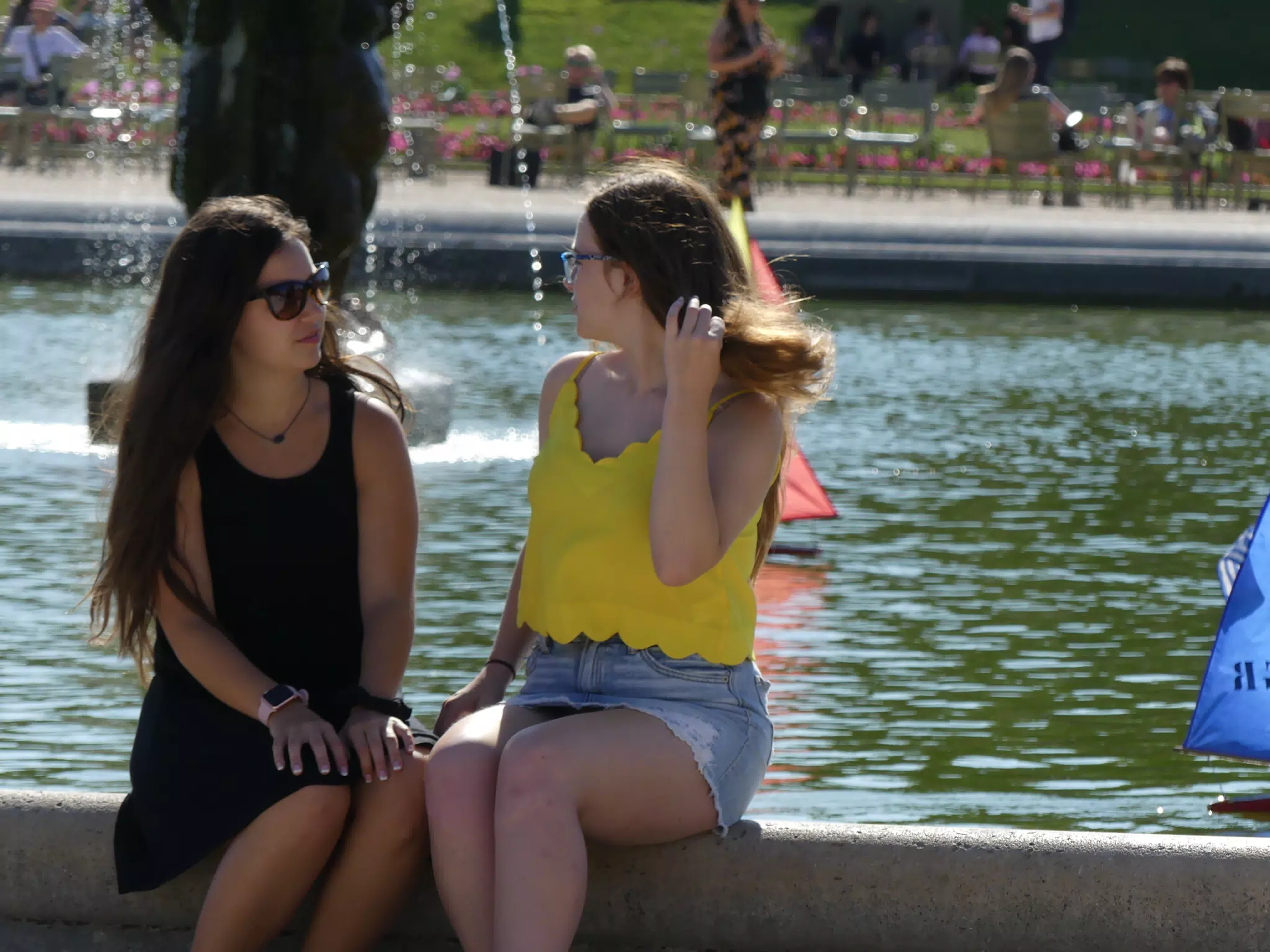 Sisters in Park in Paris