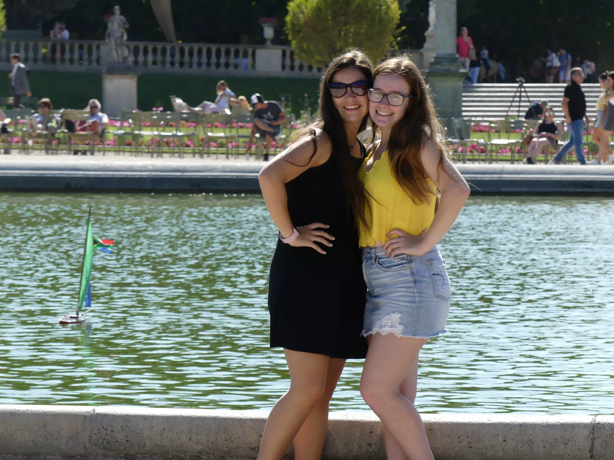 Sisters Posing at a Park in Paris