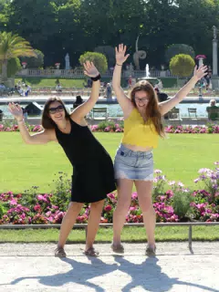 Teens Celebrating in Park in Paris
