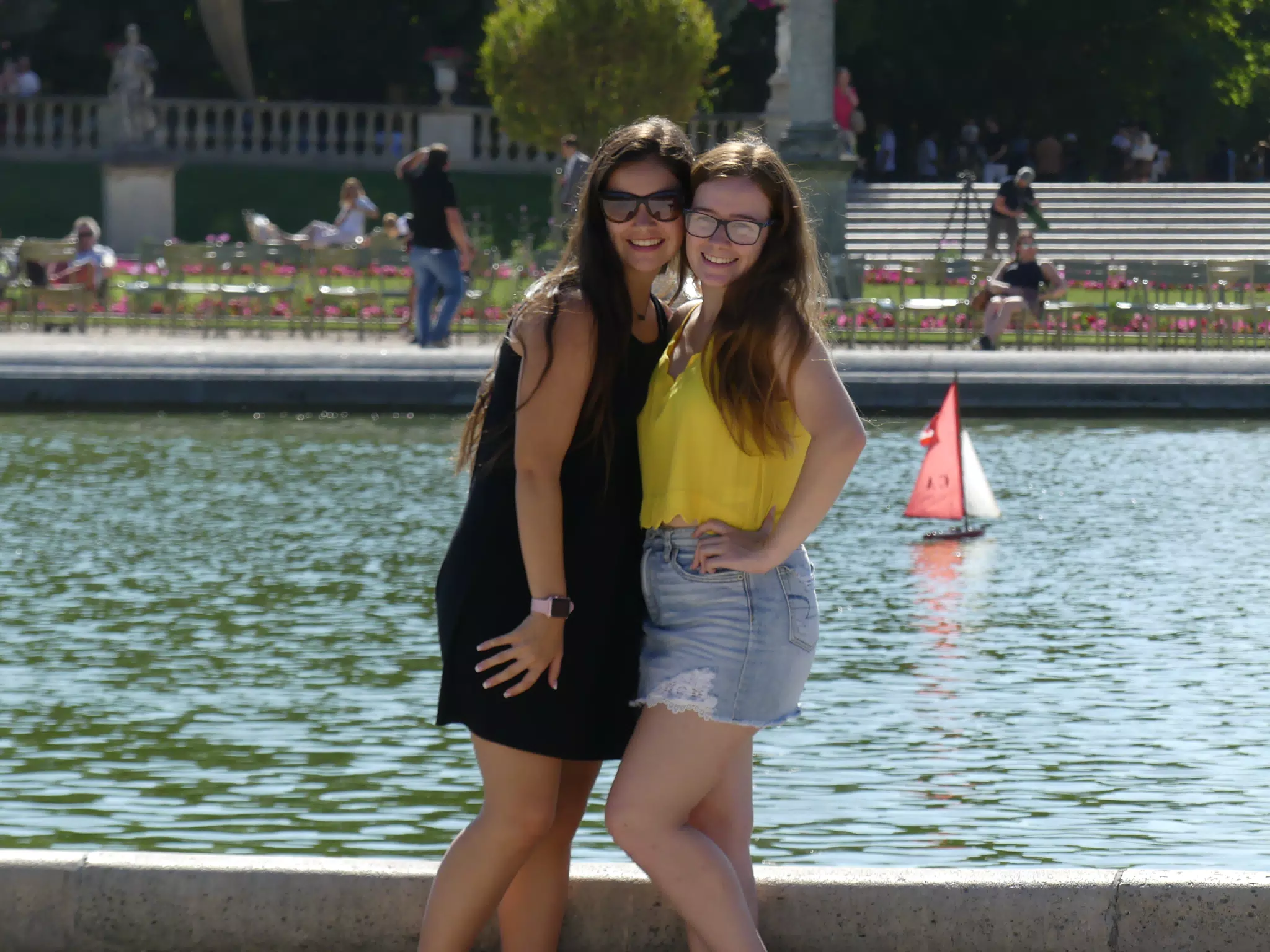 Teen SIsters in Parisian Park