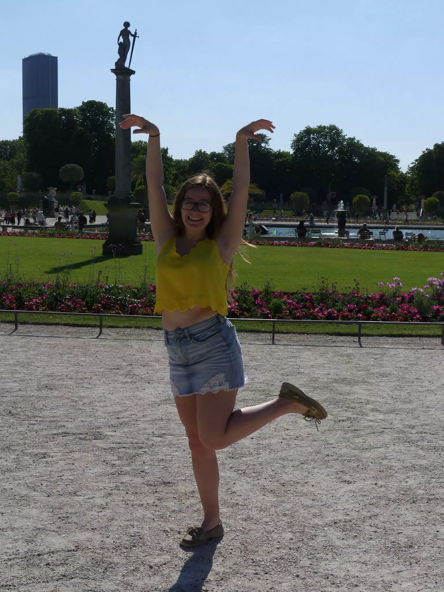Madeline Dancing in a Park in Paris