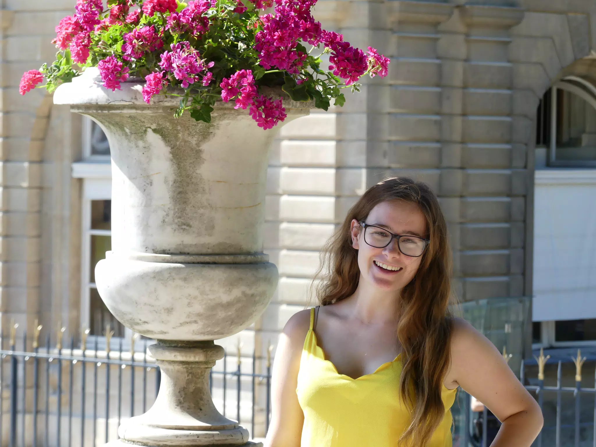 Madeline Laughing in Paris