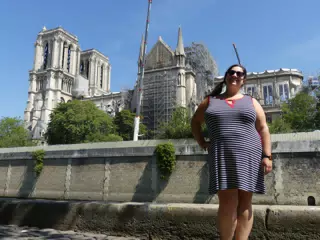 Dominica at Notre Dame in Paris