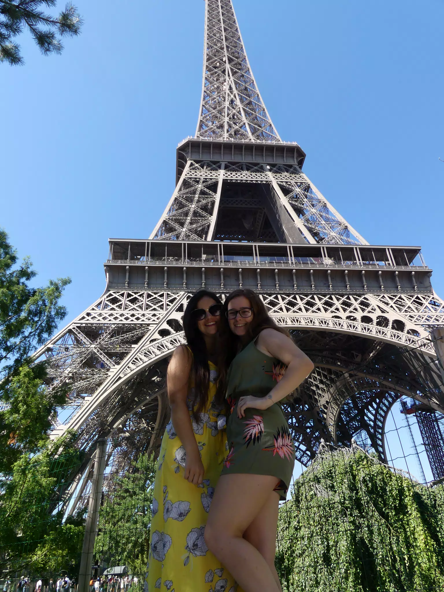 Emily & Madeline Directly Under the Eiffel Tower in Paris