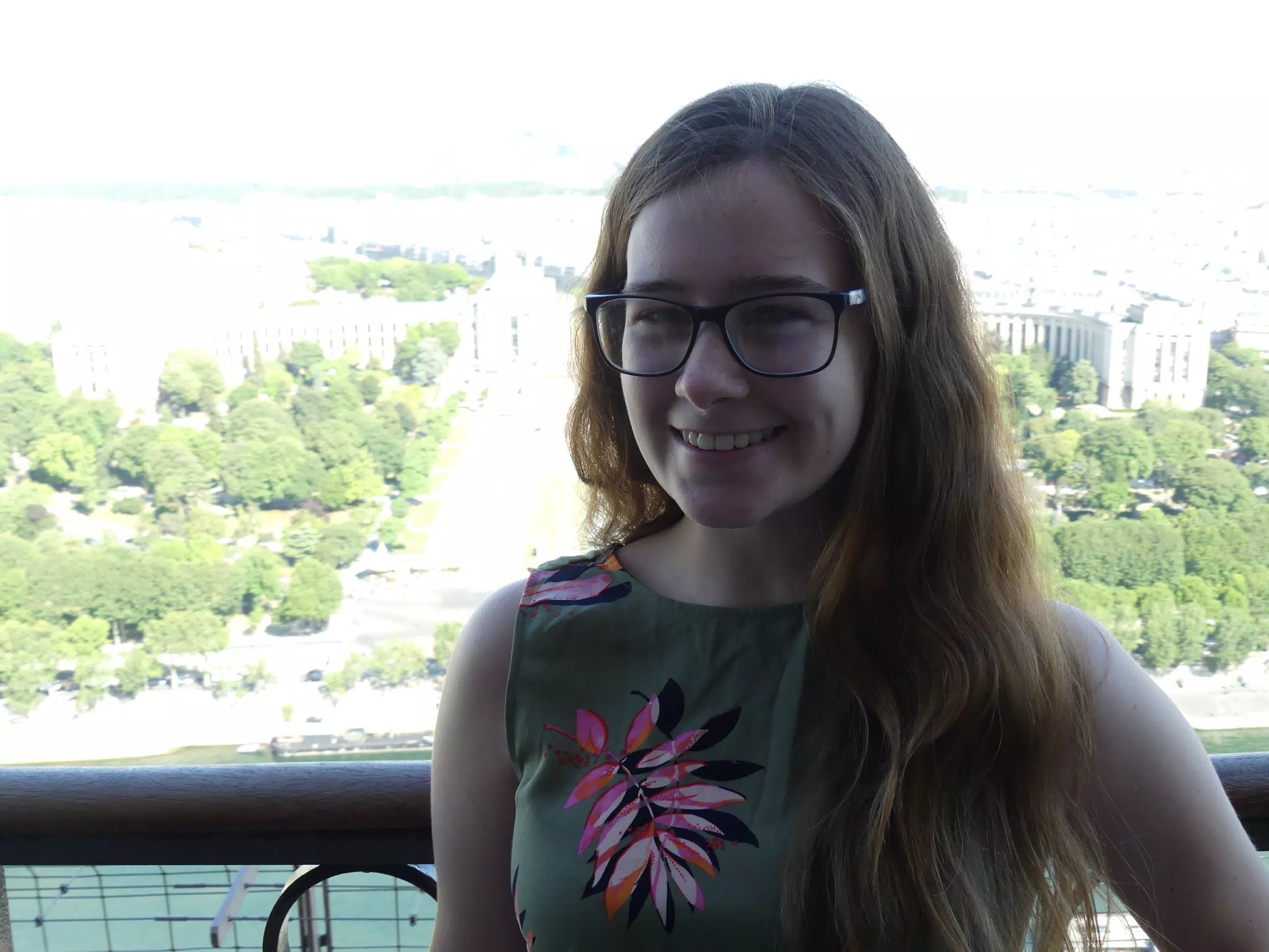 Smiling Madeline in Paris