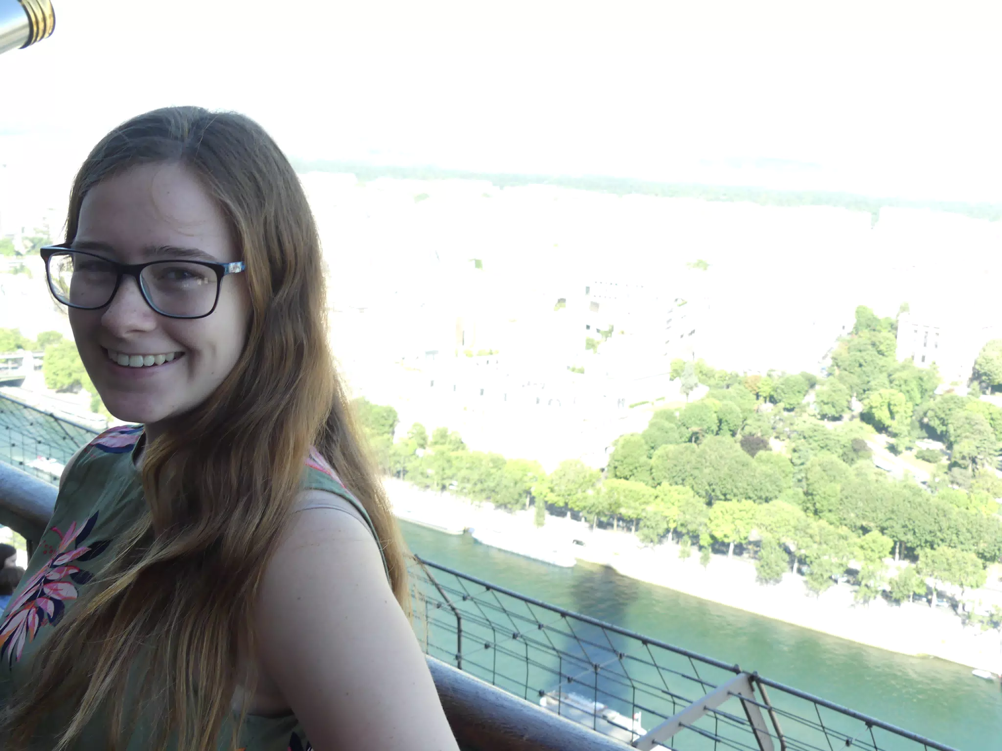 Madeline Posing on the Eiffle Tower