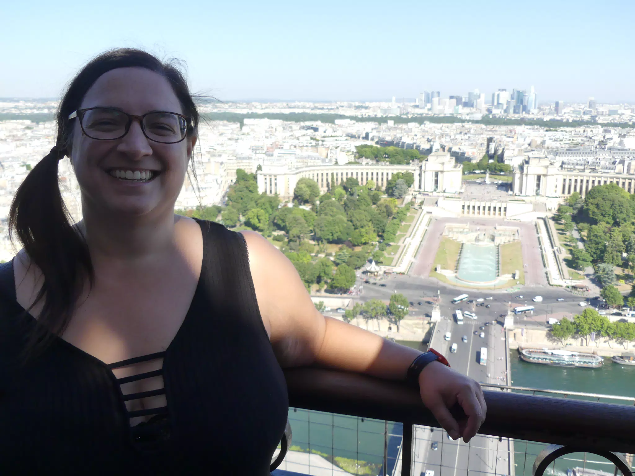 Dominica on the Eiffel Tower in Paris