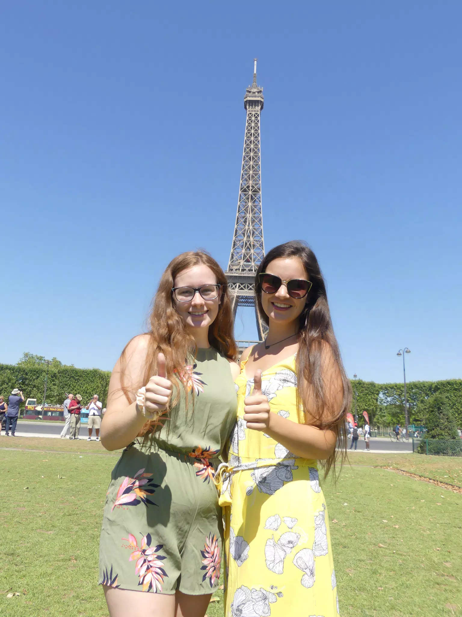 Teens at Eiffel Tower