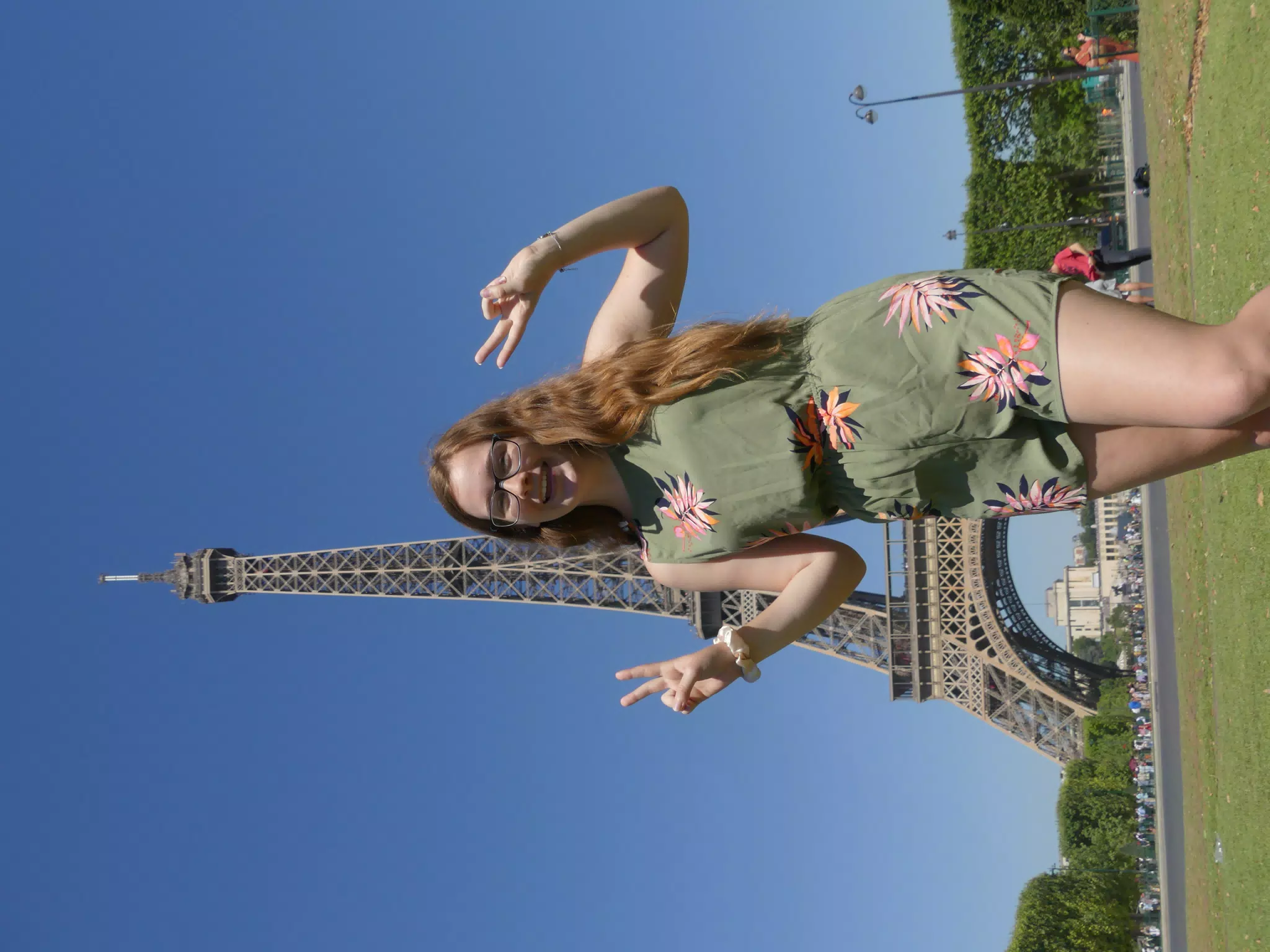 Peace Out Eiffel Tower Girl in Romper