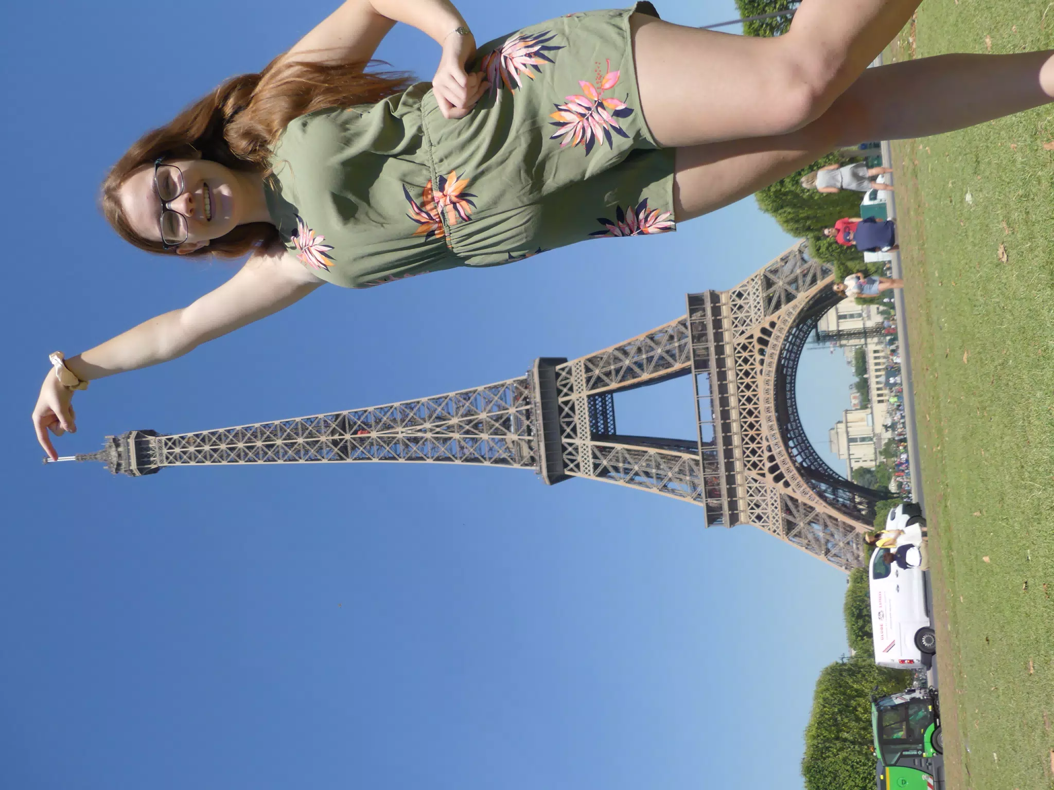 Madeline at the Eiffel Tower