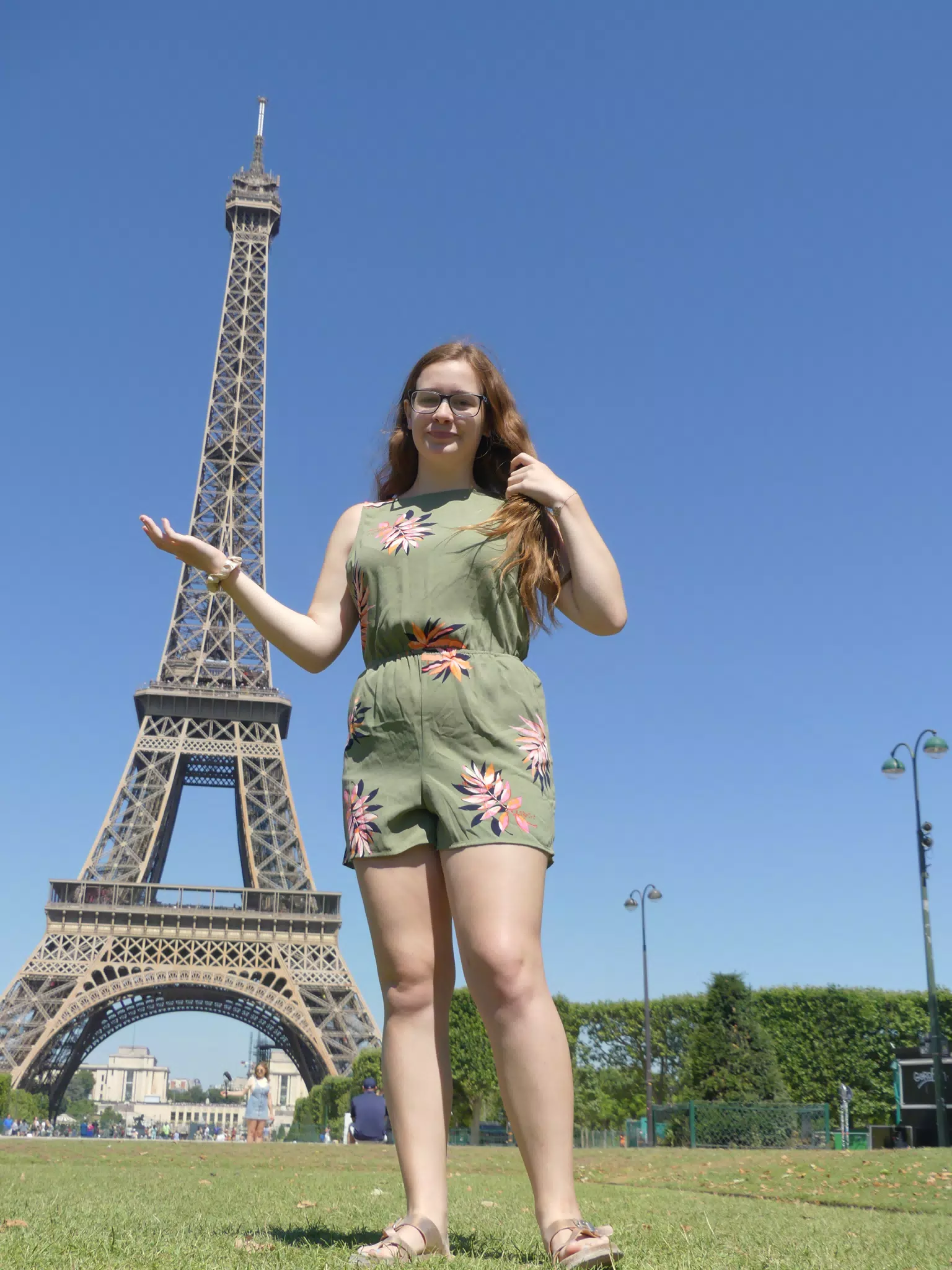 Girl at Eiffel Tower