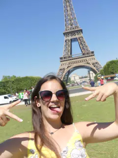 Emily at the Eiffel Tower