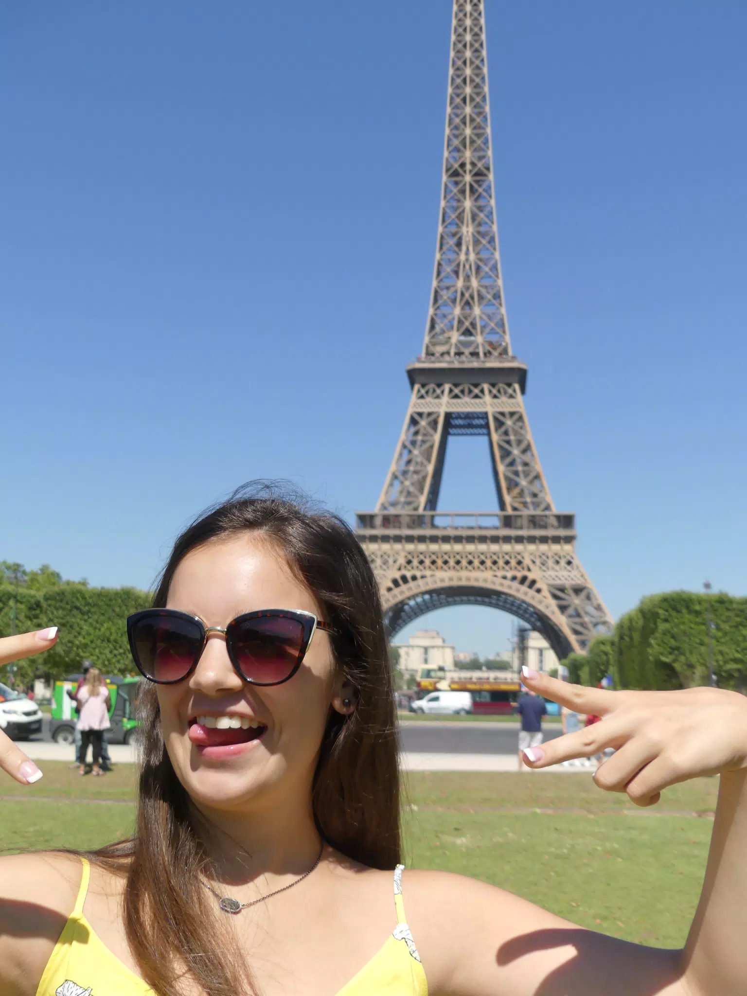 Emily at the Eiffel Tower
