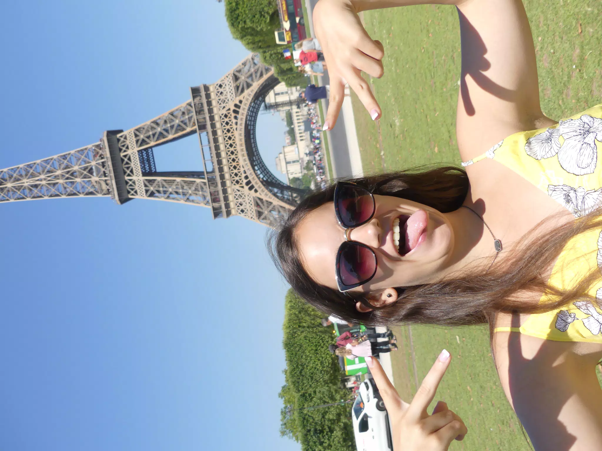 Emily at the Eiffel Tower