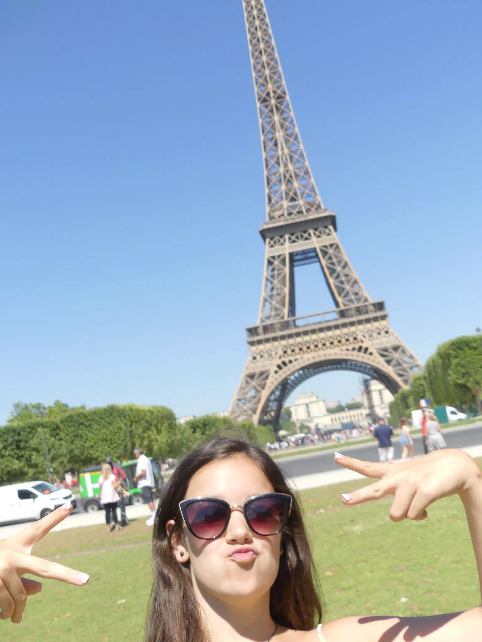 Girl at Eiffel Tower