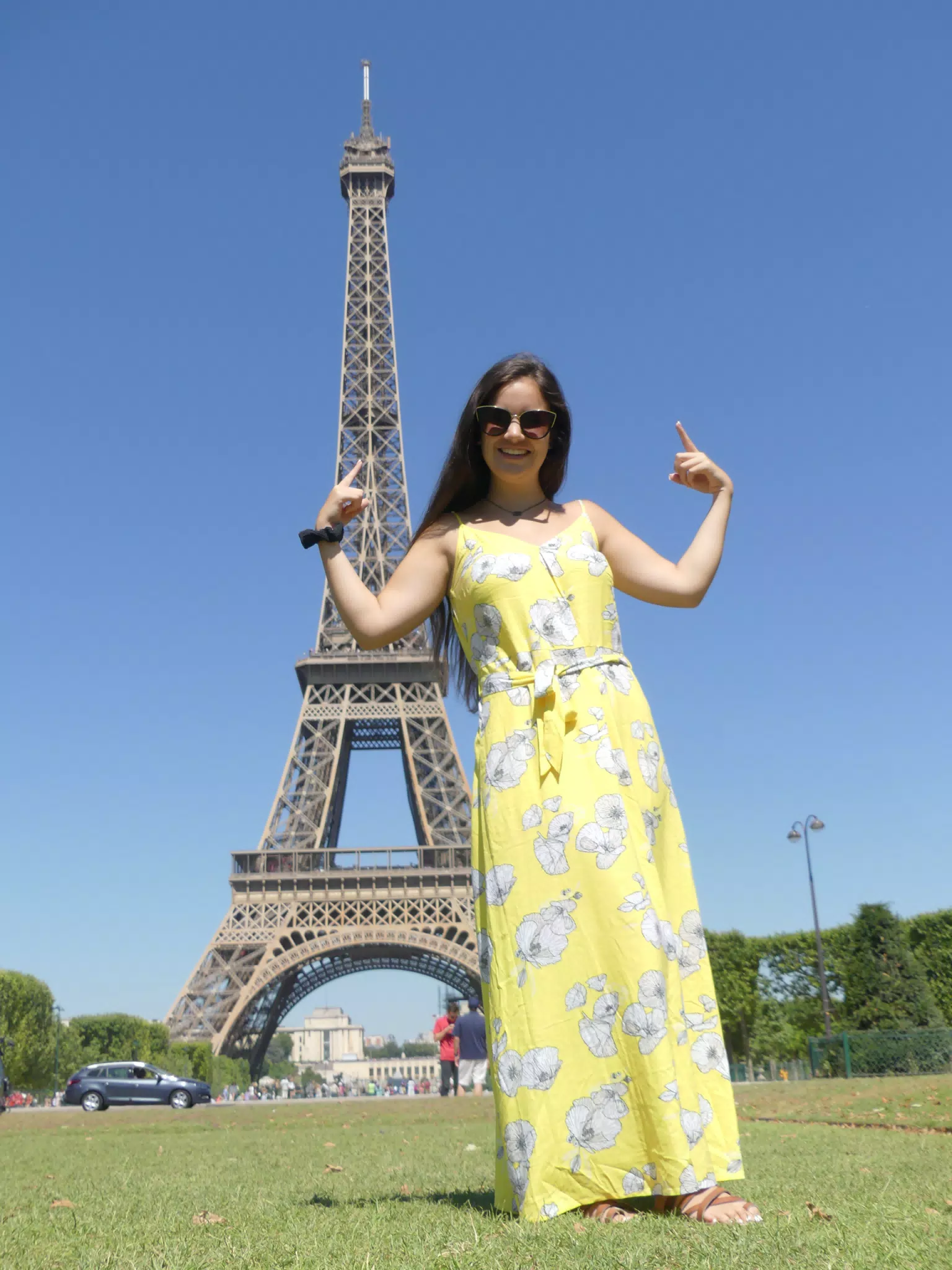 Brunette Teen Model in Paris Park
